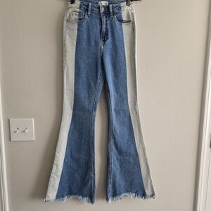 Cello Blue and Light Blue Flare Jeans 5